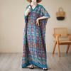 Summer V-neck Large Size Loose Literary Vacation Style Beach Dresses