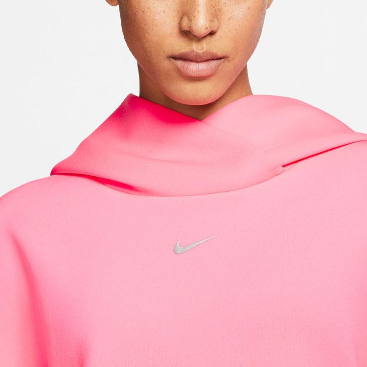 Nike Solid Print Logo Graphic Hooded Pullover Long Sleeve Sweatshirt Women Tops Pink CJ3592-679