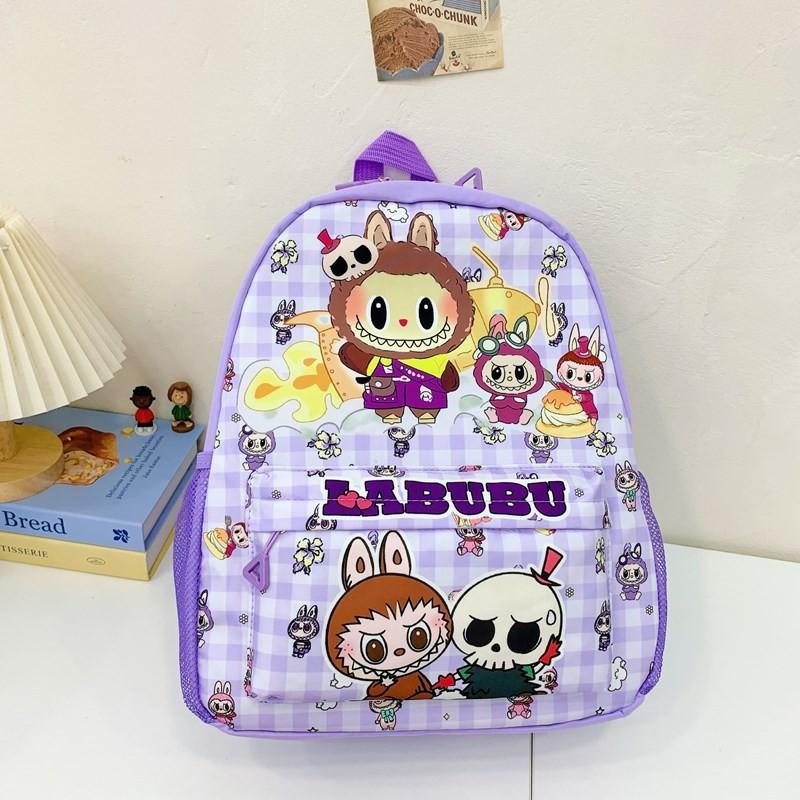 Adorable Bubble Mart Labubu Children Backpack Lightweight Nylon For School And Outdoor Fun