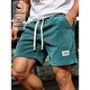 [Caramel Selection] Men's Sports and Casual Shorts, Cropped Shorts, Summer Corduroy Elastic Waist, Comfortable and Breathable, Beach Outdoor Hiking,