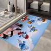 Cartoon S_Smurfs Floor Mat Rectangle Anti-slip Home Soft Badmat Front Door Indoor Outdoor Mat el Decor Mat
