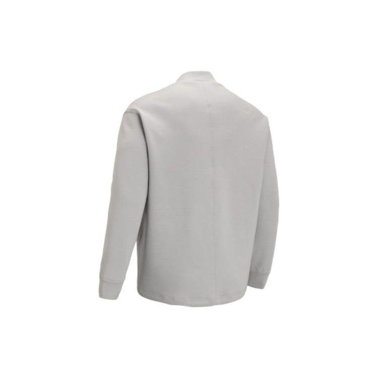 Under Armour Solid Color Logo Print Stand Collar Long Sleeve Sweatshirt Men Tops Gray 1373799-592