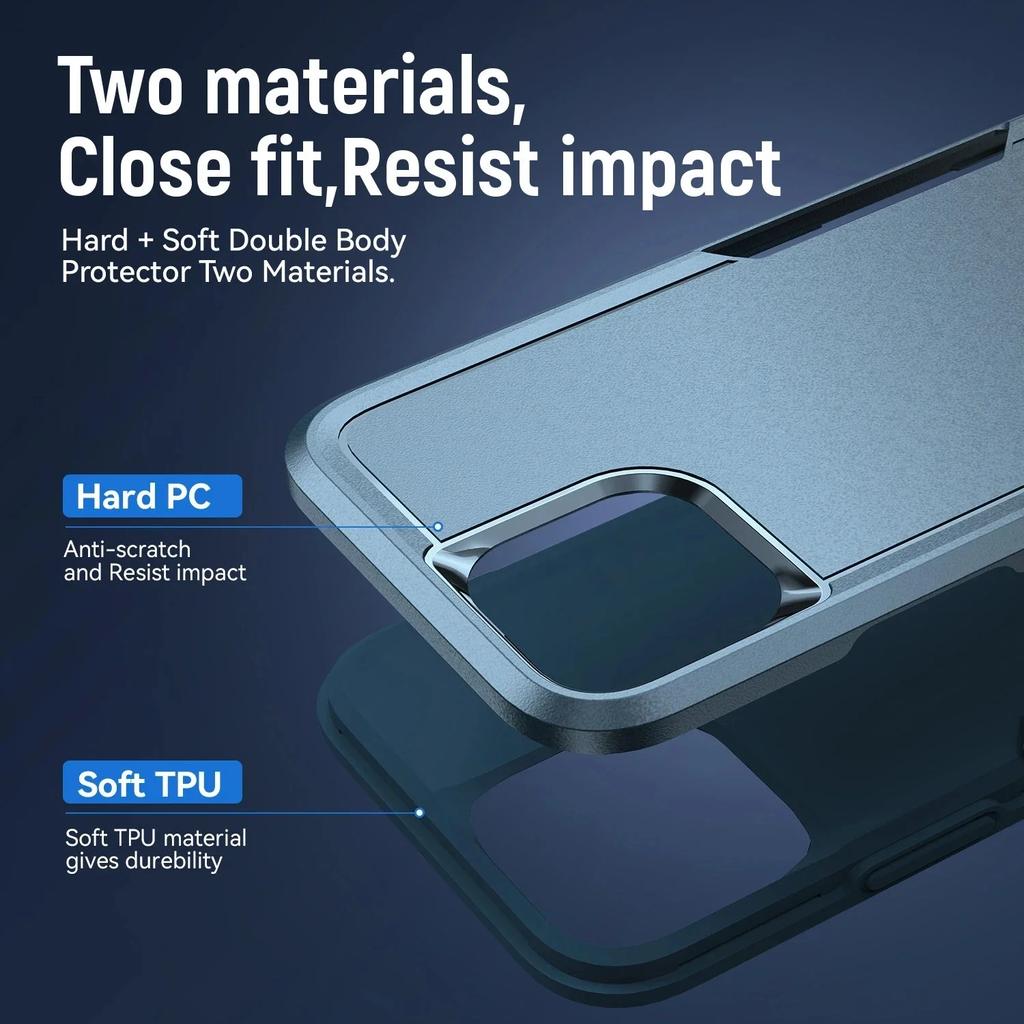 Hybrid Heavy Duty Armor for IPhone 16 Pro Max 15 14 13 12 11 XR XS 7 8 Plus Otter Case Box Hard Full Protection Military Shockproof Cover