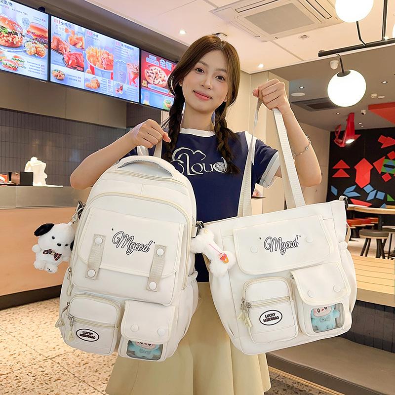 School bag high value high school student Korean ins sweet sister two-piece back