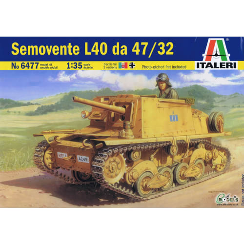 Tamiya Italeri 1/35 Military Series 6477 Italian Self-Propelled Gun Semovente L40 da 47/32 38477 Plastic Model