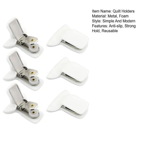 6 Pcs Quilt Holder Anti-slip Quilt Fixer Duvet Clips Quickly Install Padded