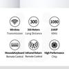 5.8G 300M Wireless HDMI-compatible Video Extender,1TX 4RX KVM Transmitter Receiver,4K 1080P IR Loop-Out for PC Laptop Projector Screen Display