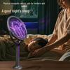 Retractable Electric Mosquito Swatter with Light, Foldable & Rotatable Design, Rechargeable, New Model.