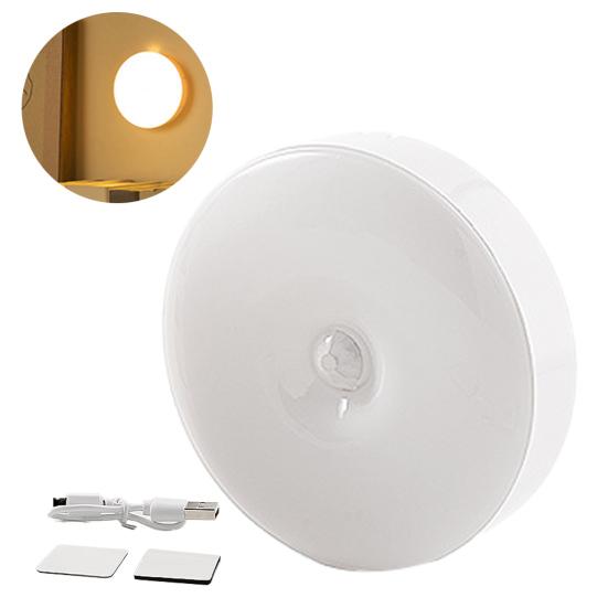 Night Light High Lumens Automatic On/Off Energy-Saving USB Rechargeable LED Motion Sensor Light Bedside Lamp
