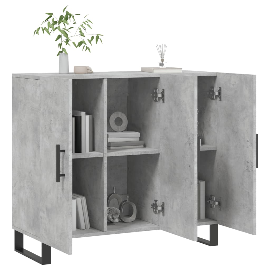Sideboard Concrete Grey 90 x 34 x 80 cm Engineered Wood