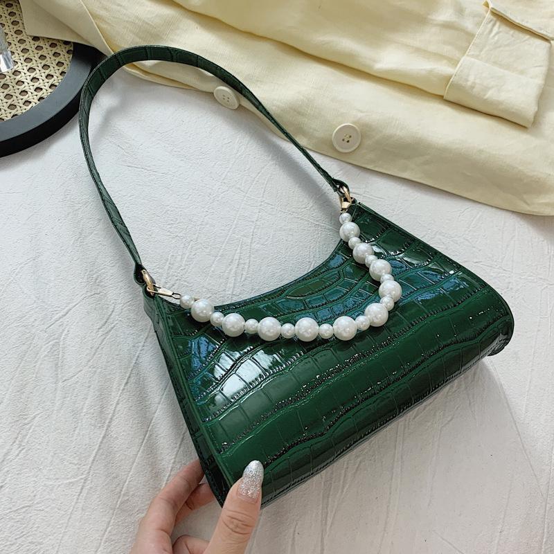 

Sac À Main Rétro En Cuir Pu Pour Femmes, Sac À Aisselles, À Bandoulière, Mode Perle, Poignée Supérieure, Petite Pochette 24x7x17.5cm