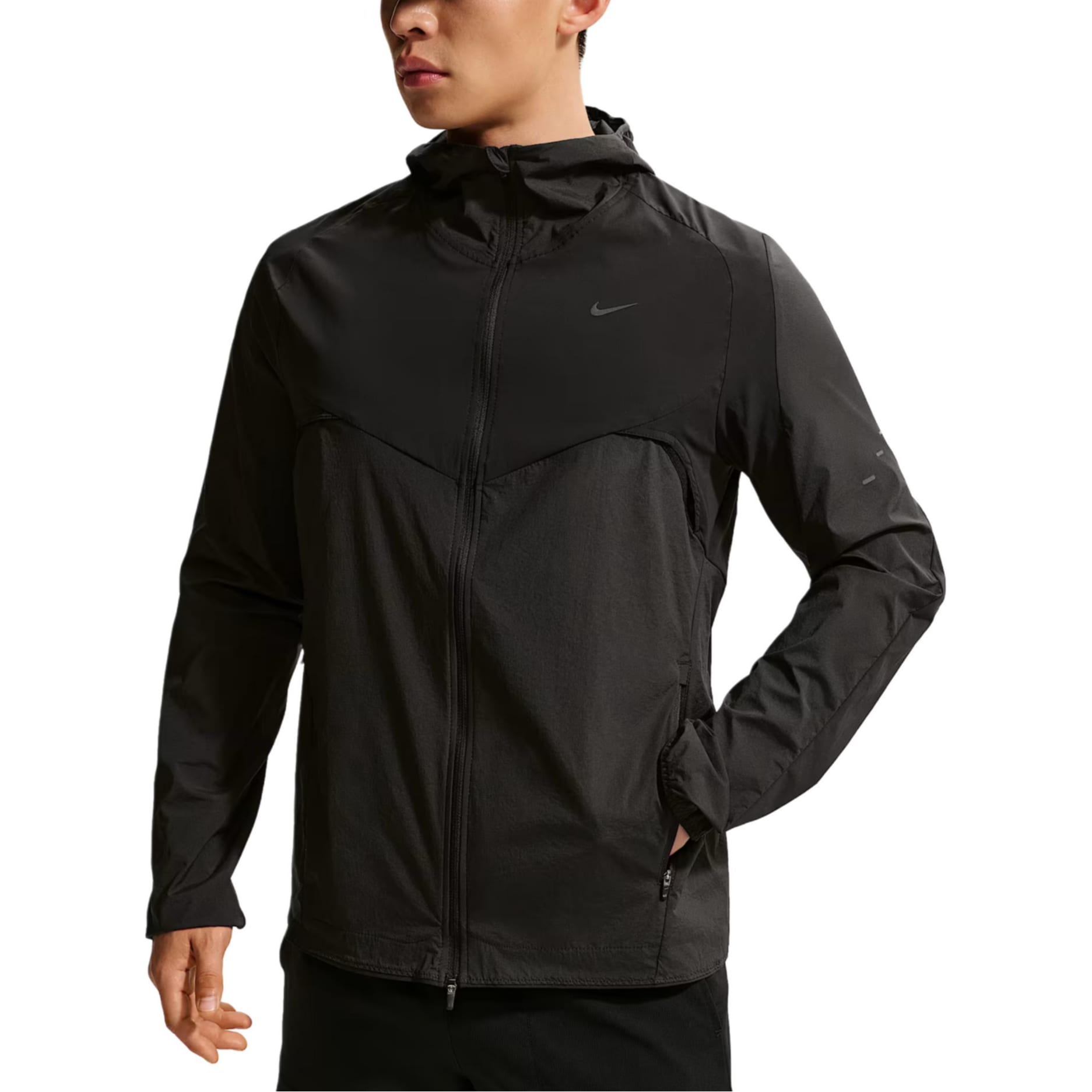 Nike Skriešanas Jakas Vīriešu Melna/Pelēka Melna/Melna