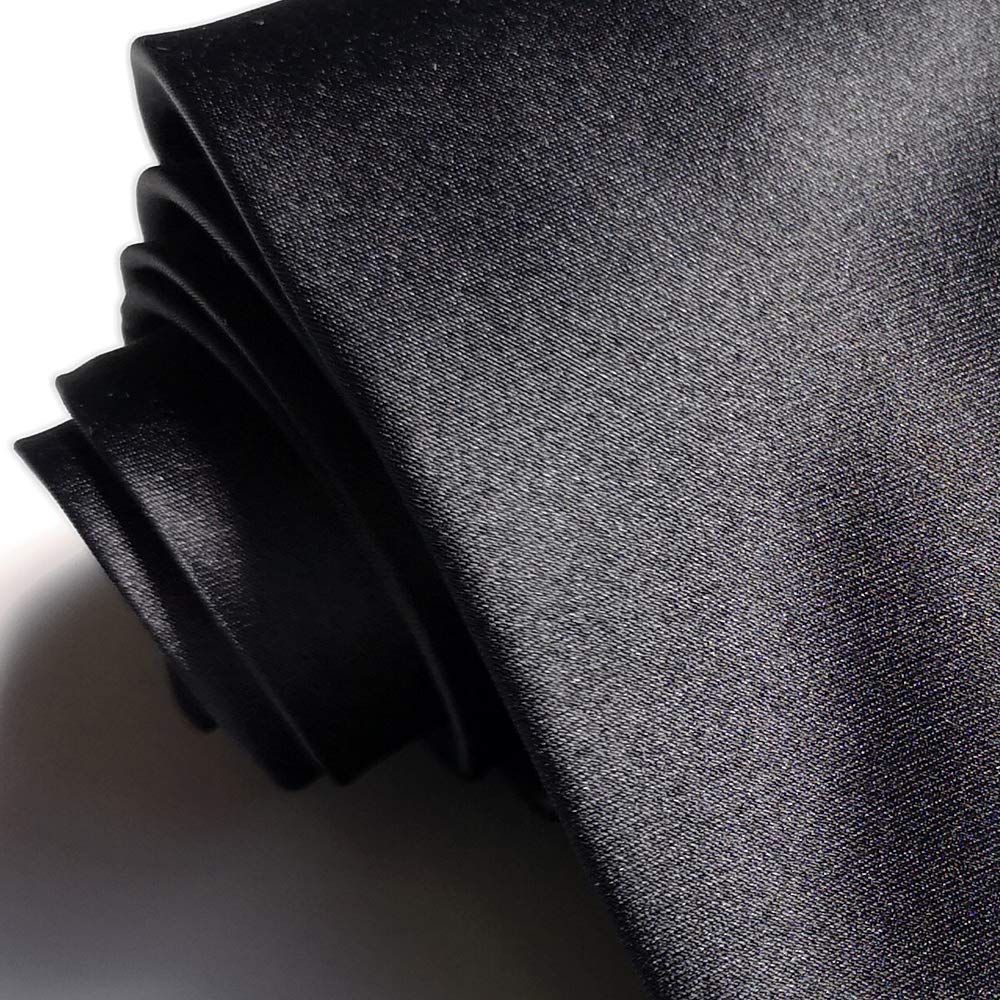 [Paris 16k] Black Necktie, Large Size, Plain, Men's Formal Wear, Funeral, Wake, Memorial Service, Formal Occasion, Washable, Long Size
