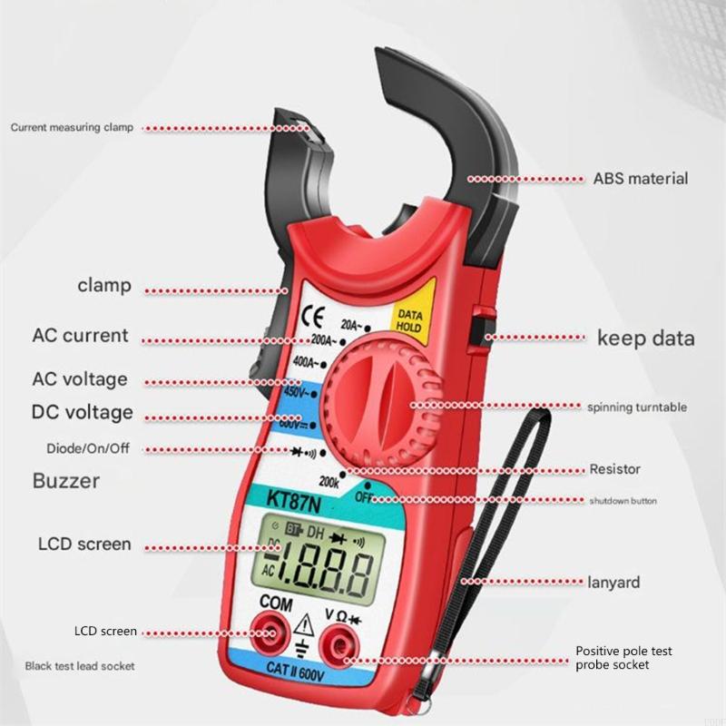   Clamp Meter Pliers Tester 0-450V 400A Voltages Current Tool Precisions Multimeter