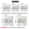2 szt. płaskie drukowanie 2D Zasłony imprezowe Mój ulubiony dzień Poliester Bez elektryczności Świąteczne zasłony do klasy biura
