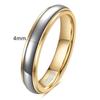 Rose Gold Tungsten Couple Rings 4 6mm Fashion Double Arc Wedding Bands for Men Women