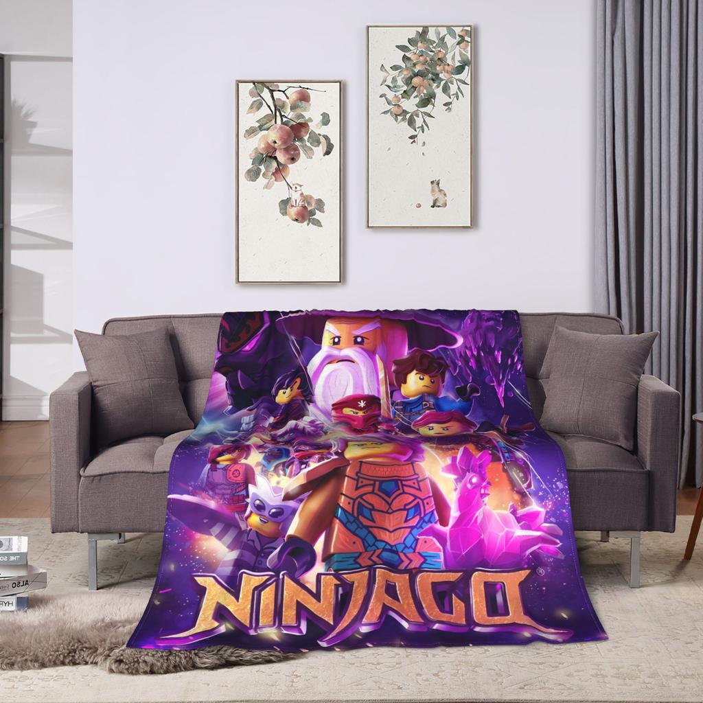 N-Ninjago Jay Postavy Měkká deka Dětská plyšová přehozová deka Módní ložnice Flanelové přehozy na postel Potahy na pohovku