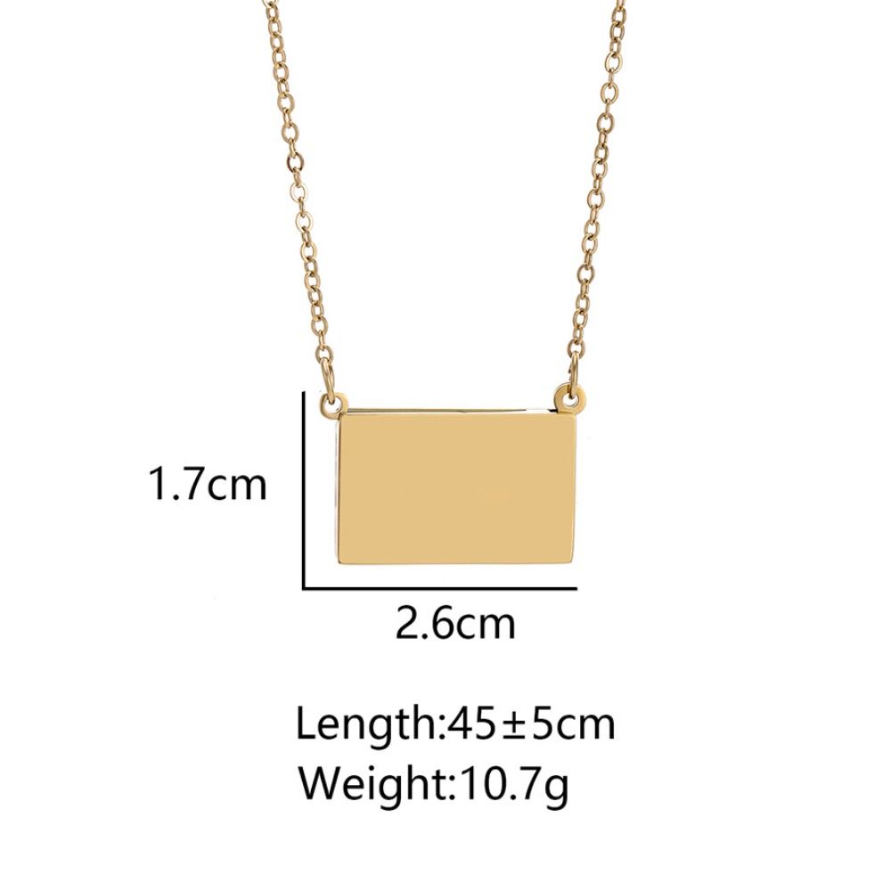 Handmade Photo Envelope Pendant Titanium Steel Couple Locket Jewelry Accessories