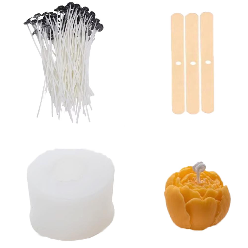 Nový 3D kruhový květ růže Silikonová forma na svíčku s jedním otvorem Bud Ručně vyráběné formy na výrobu mýdlových svíček Dárky pro domácí dekorace