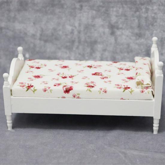 Échelle en Bois 1:12 Décor Mini Lit Simple Exquis pour Maison de Poupée