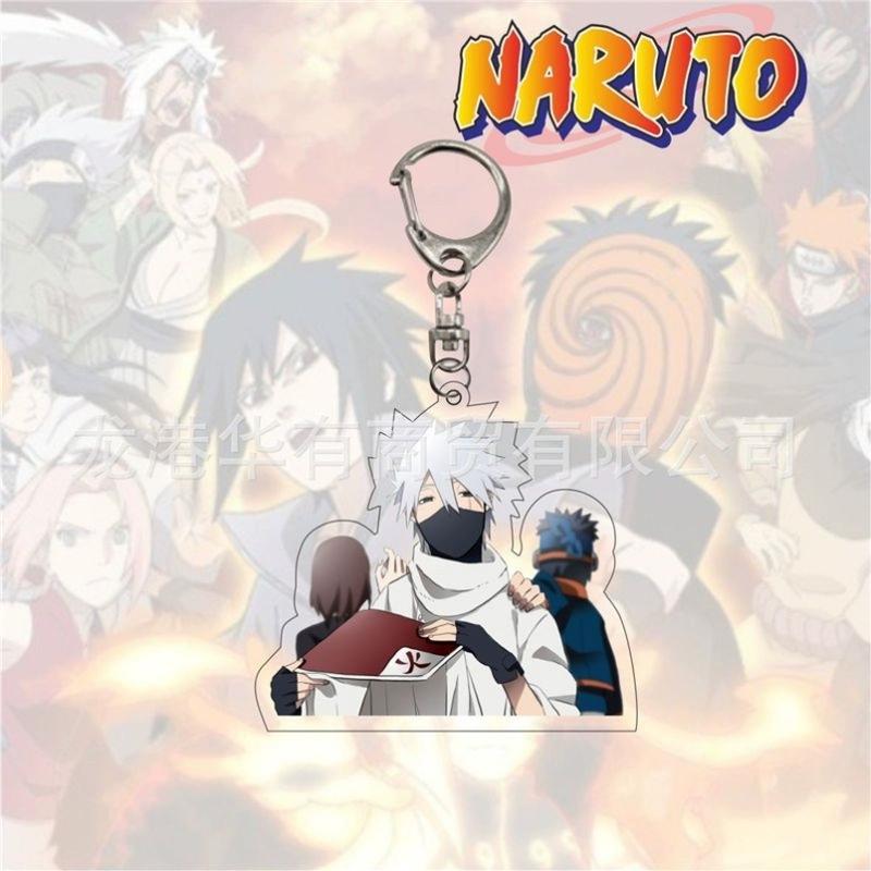 Anime Naruto Acrylic Keychain Accessaries Uzumaki Naruto Cartoon Keyring