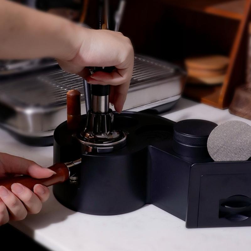 Nonslip Coffee Tamper Base Station With Ergonomic Handle For Baristas Tool ABS Construction Pressing Base