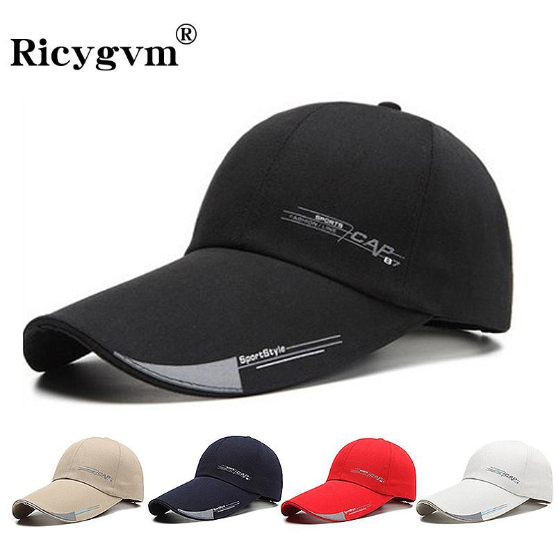 Baseball Cap designed for Men Summer Outdoor Fishing Sun Hats Male Fashion Sports Caps Men Long Visor Brim Shade Adjustable Snapback Hat