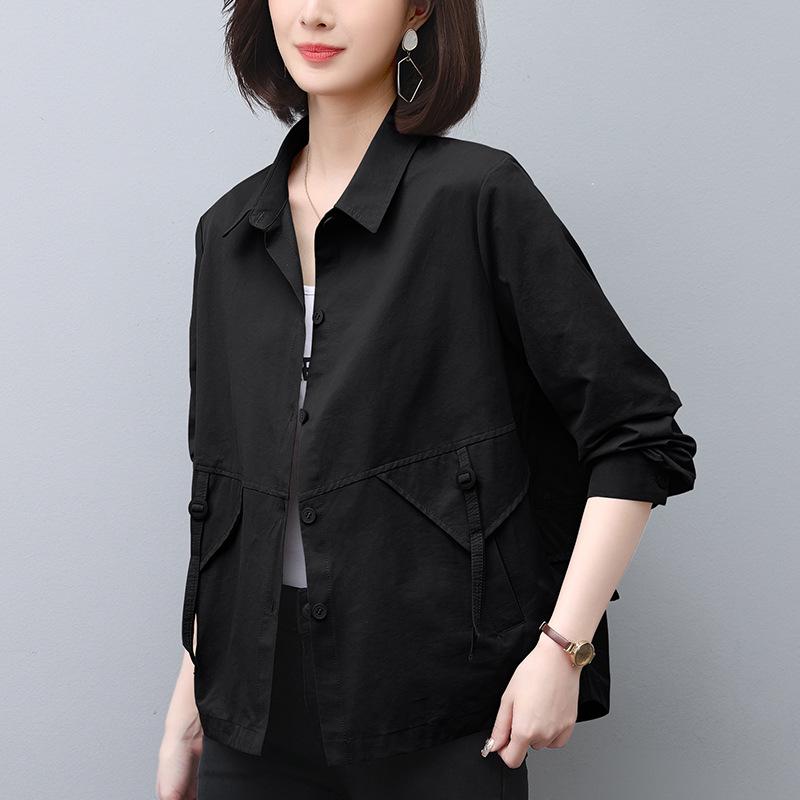 2024 Women's Chic Short Jacket: Stylish Spring/Autumn Fashion for Middle-Aged Moms