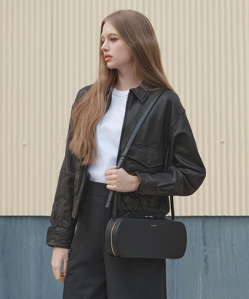 Clave Kelly Black Shoulder Bag