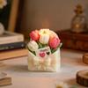 Stampi in Silicone per Candele Floreali Stampo in Silicone a Forma di Cesto Floreale per Candele Sapone Artigianato Decorazione Matrimonio