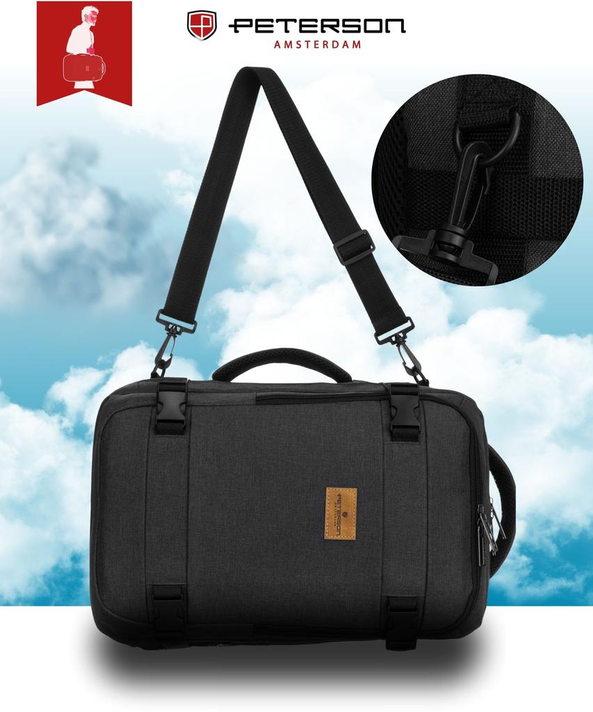 PTN SIKORKA-6460 Black Travel Backpack