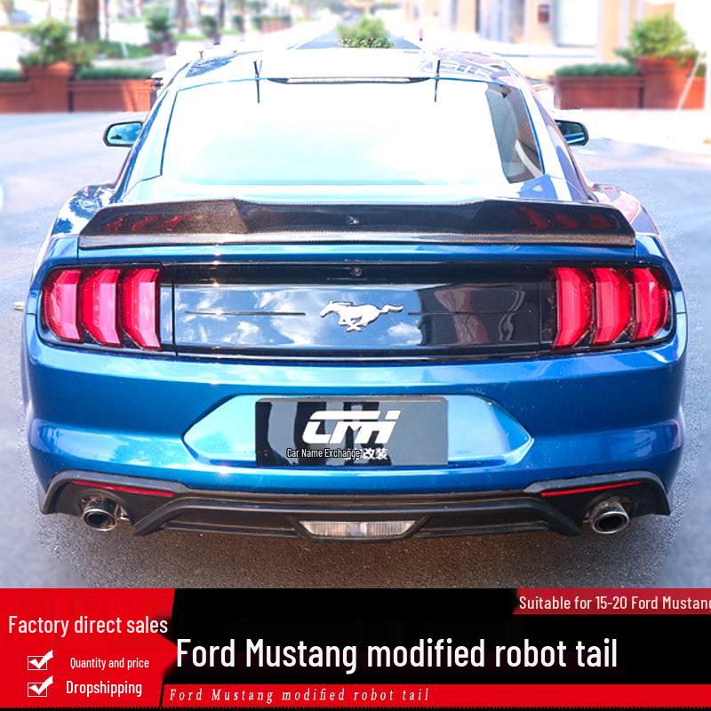 

15-23 Ford Mustang Спойлер багажника из углеволокна: Стильный мод «Ветровое крыло» No чёрный