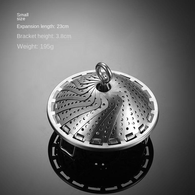 HANYANG 304 Stainless Steel Folding Steamer Tray Steam Rack Steam Drawer Telescopic Lotus Fruit and Vegetable Tray Draining Tray