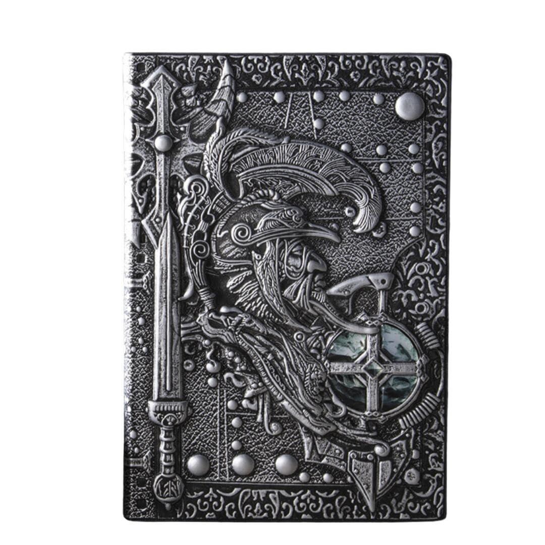 Магия Седоны Магия 3D тиснение Кожа Винтажный Паладин Средневековый Рыцарь Формат А5 Уникальный Блокнот, Блокнот, (Серебряный), Искусство, Фэнтези, - Канцелярские товары,