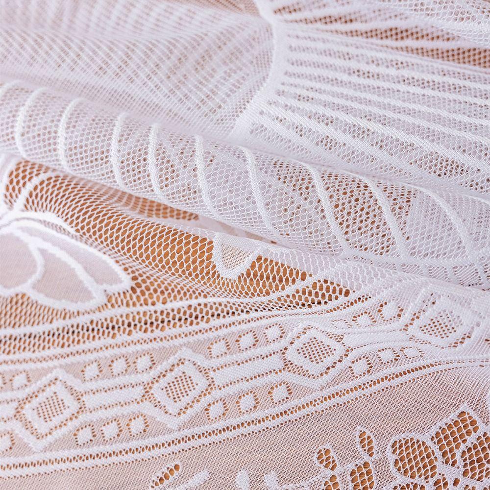 Retro Rustic Lace Tablecloth White Flower Embroidered Home Dust-proof Cover Table Cloth Party Valentine's Day