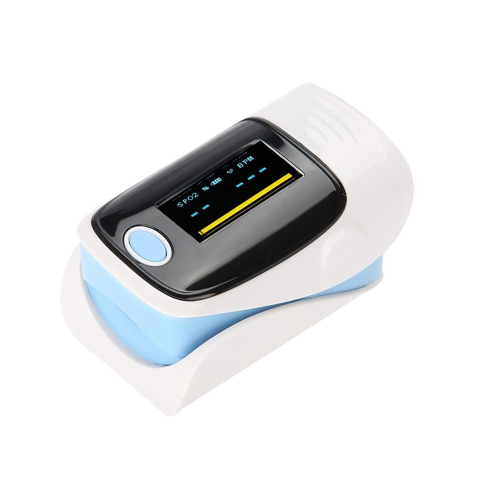 Portable Fingertip Pulse Oximeter SPO2 Blood Oxygen Saturation Monitor with LED Display Lanyard