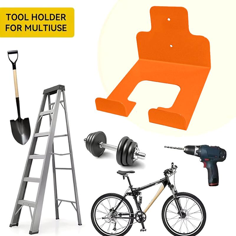 

1 Heavy-Duty Iron Garage Storage Rack,Suitable For Trimmer And Power Tools - Space-Saving Wall-Mounted Storage Rack 1PC