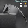 Pochromische Sonnenbrille für Herren Damen Outdoor-Sportbrille Baseball Radfahren Laufen MTB Fahrrad Fahrradbrille mit Box
