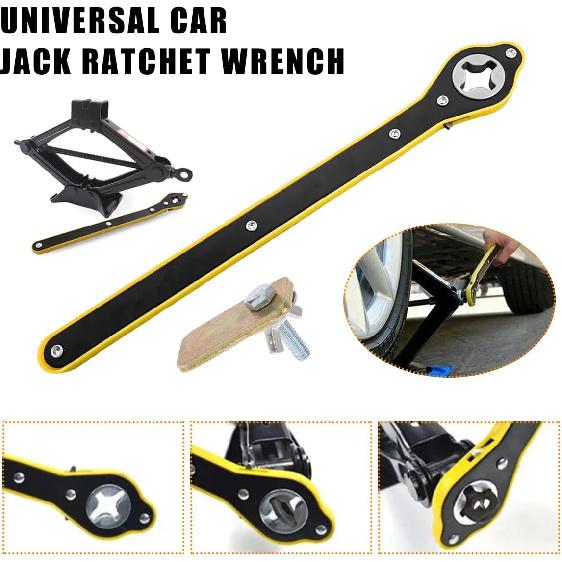 Car Jack Ratchet Wrench, 360 Degree Swivel Tire Wheel Jack Ratchet Wrench, Tire Wheel Jack Lift Speed Handle Tool Suitable for Vehicle SUV Truck,