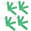4PCS ABS Folding Ruler Double Sided White/Red/Green Inch Metric Measuring Tool Portable Mini Foldable Ruler Carpentry Work