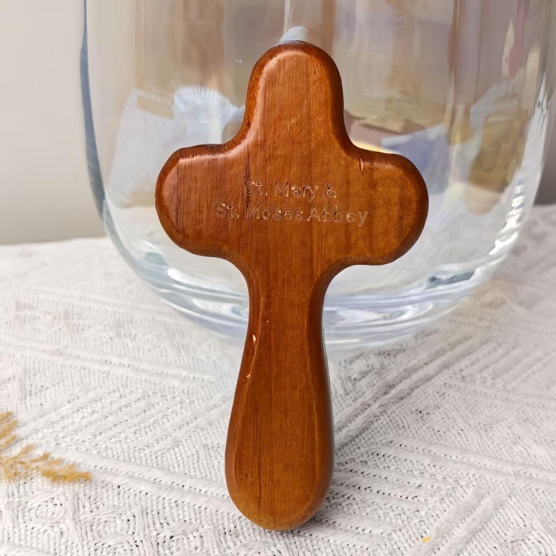 Holy Church Religious Ornament Statue Cross Wood Crucifix Standing Jesus Wall Wooden Religious Christian Table Decoration Gifts
