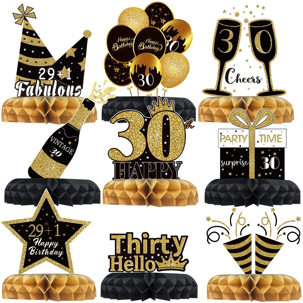 1pc Gold Black Table Cloth Large Disposable Table Cover Glitter Happy Birthday Tablecloths Kids Adult Birth Plastic Tables Cloth