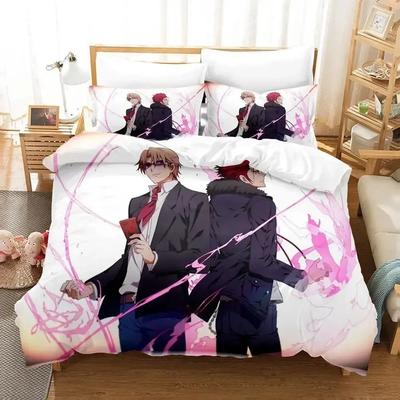 K project Mikoto Suoh Geen Bloed! Geen bot! Geen as! Bedrukte Bedset Dekbedovertrek Kussensloop Beddengoedset Bedlinnen Laken Dekbedovertrek