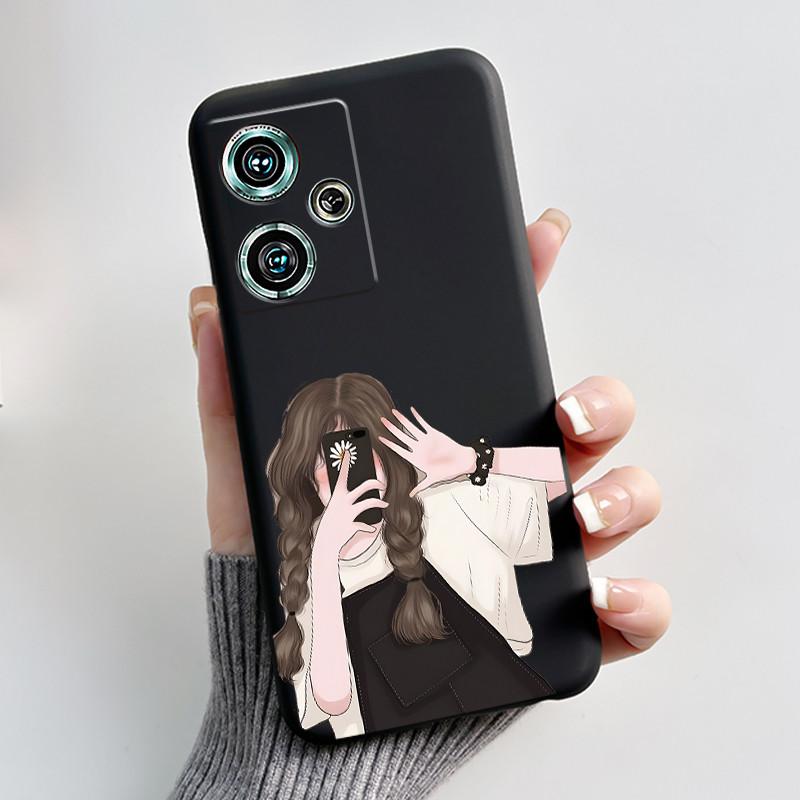 For ZTE Nubia Z50 Case NX711J Luxury Cute Heart Rabbit Black Soft Silicone Shockproof Back Cover For NubiaZ50 Z 50 5G Phone Case