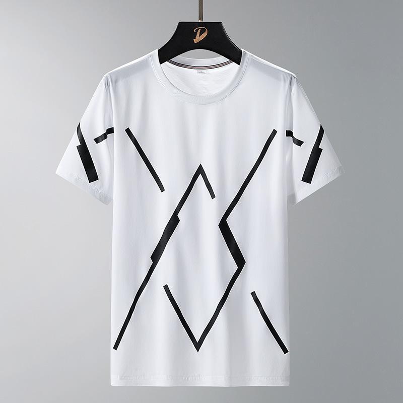 

Мужская летняя футболка Ice Silk с короткими рукавами, для полных, средних и молодых людей, большого размера, быстросохнущая, свободная, с круглым вырезом XS белый