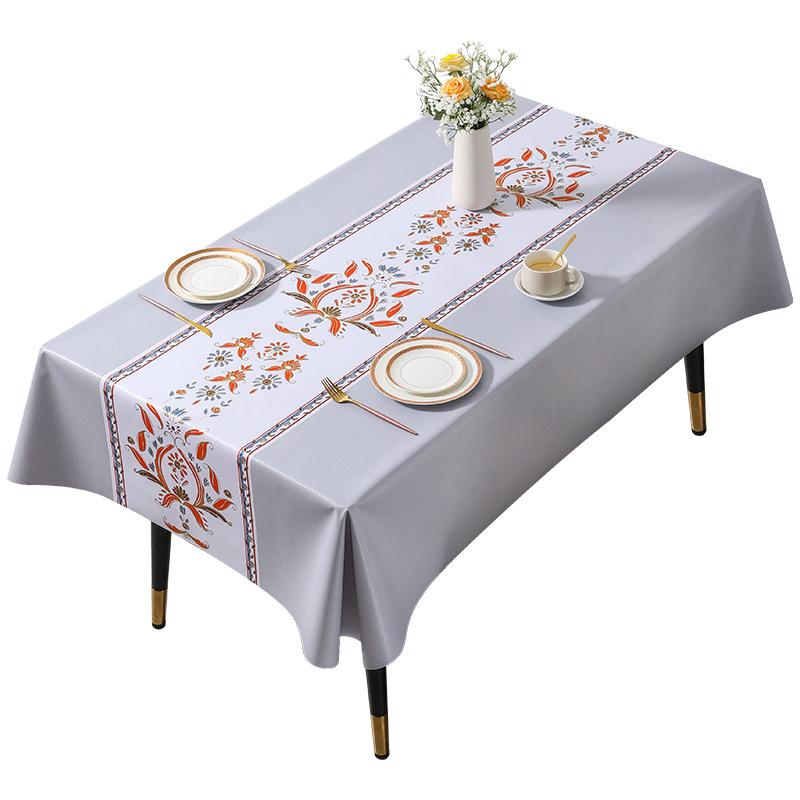 Ethnic Style Tablecloth Waterproof, Oil-Proof And Anti-Scalding Leave-In Tablecloth Coffee Table Tv Cabinet Tablecloth