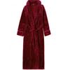 Extended Length Coral Fleece Bathrobe and Pajama Set for Men and Women - Plush, Thickened, Perfect for Winter and Autumn