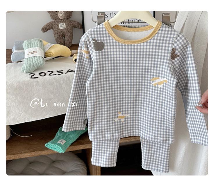 88273 Kids' Wool Lycra Autumn/Winter Pajama Set 2025 - Boys' Long Sleeve Homewear