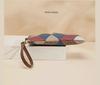 Trendige Retro Kleine Quadratische Tasche: Vielseitige Damen-Reißverschluss-Clutch mit Colorblock-Design.