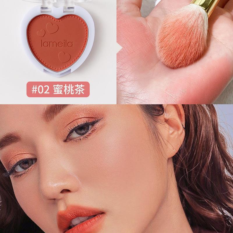 Lameila Heart Shaped Blush Natural Glow For Students